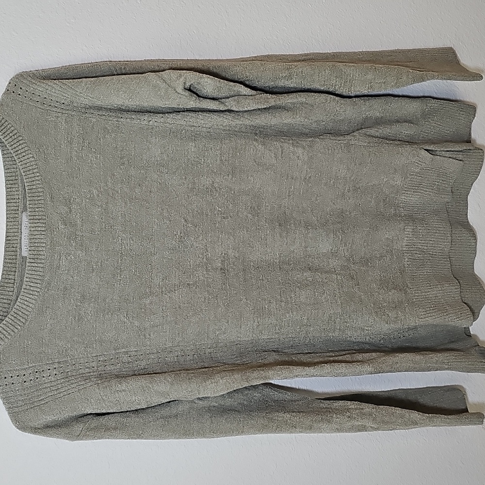 Barefoot Dreams CozyChic Ultra Lite Dockside Pullover Light Brown Size Small